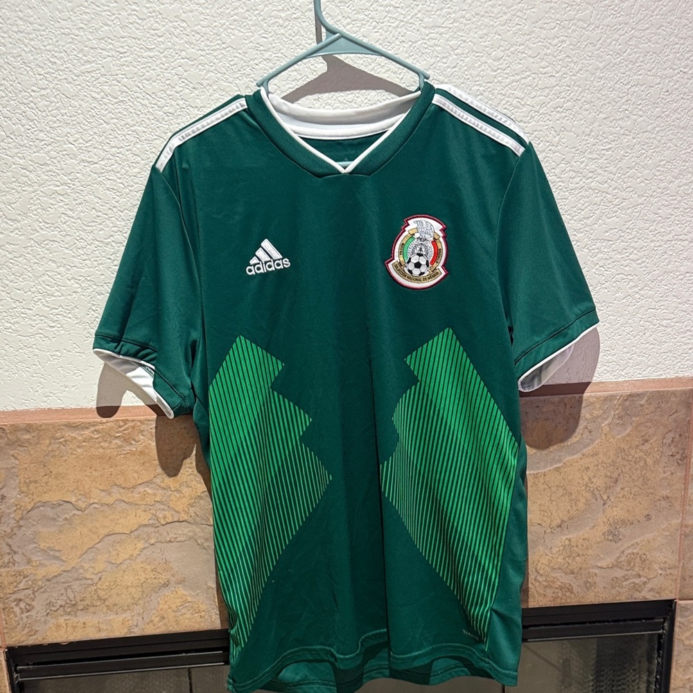 Adidas Dark Green Soccer Jersey with White Accents